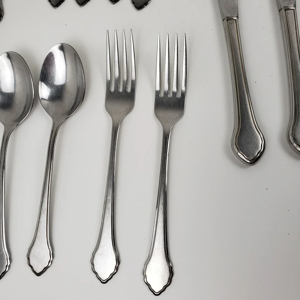Wm A‎ Rogers Oneida Summer Mist Autumn Glow Stainless Flatware Set 19 Pieces